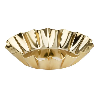 Enamel Gold Pillar Candle Holder