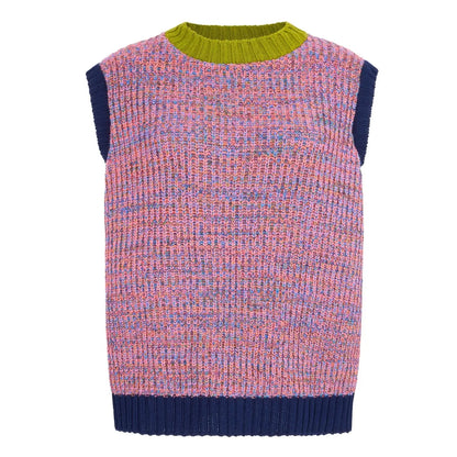 Cara & The Sky Ada Sleeveless Jumper, Navy