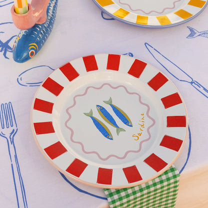 Enamel Sardine Plate - 25cm
