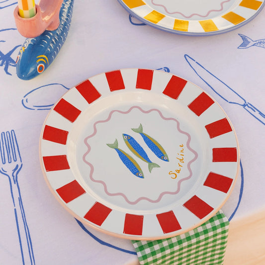 Enamel Sardine Plate - 25cm