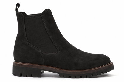 Another Trend Black Suede Ankle Boots
