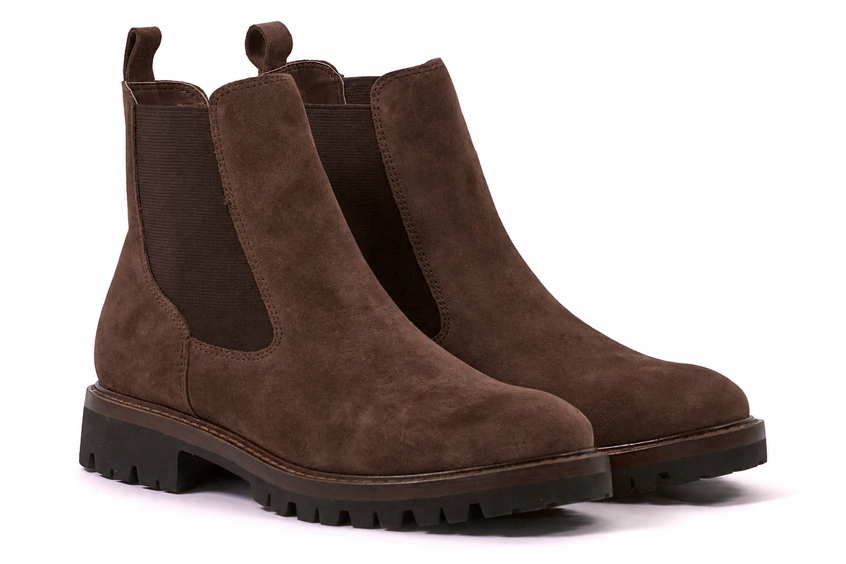 Another Trend Brown Suede Ankle Boots