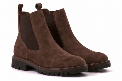 Another Trend Brown Suede Ankle Boots