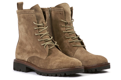 Another Trend Tan Suede Lace Up Boots