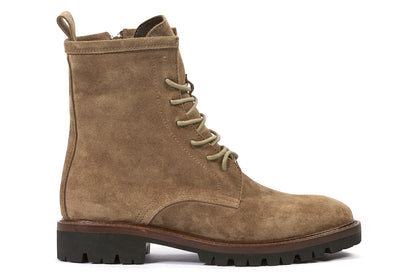 Another Trend Tan Suede Lace Up Boots