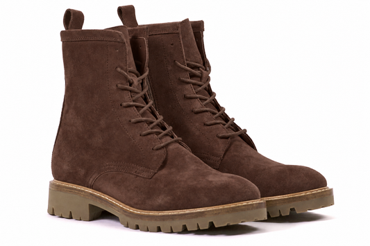 Another Trend Brown Suede Lace Up Boots