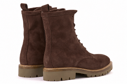 Another Trend Brown Suede Lace Up Boots