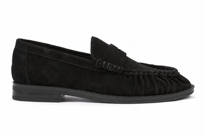 Another Trend Black Suede Loafers