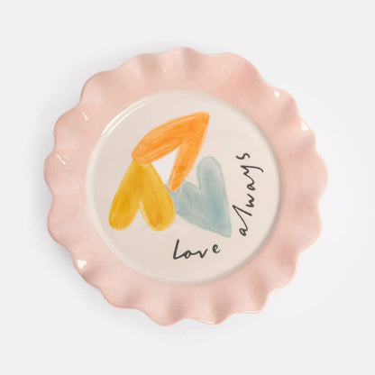 Love Always Overlapping Hearts Plate