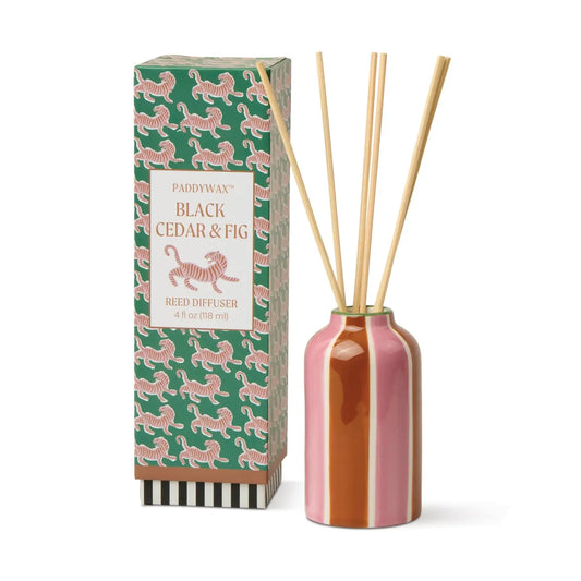 A Dopo Tiger Ceramic Diffuser, Black Cedar & Fig
