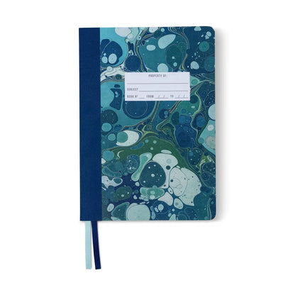 Softcover Journal, Teal Marbling