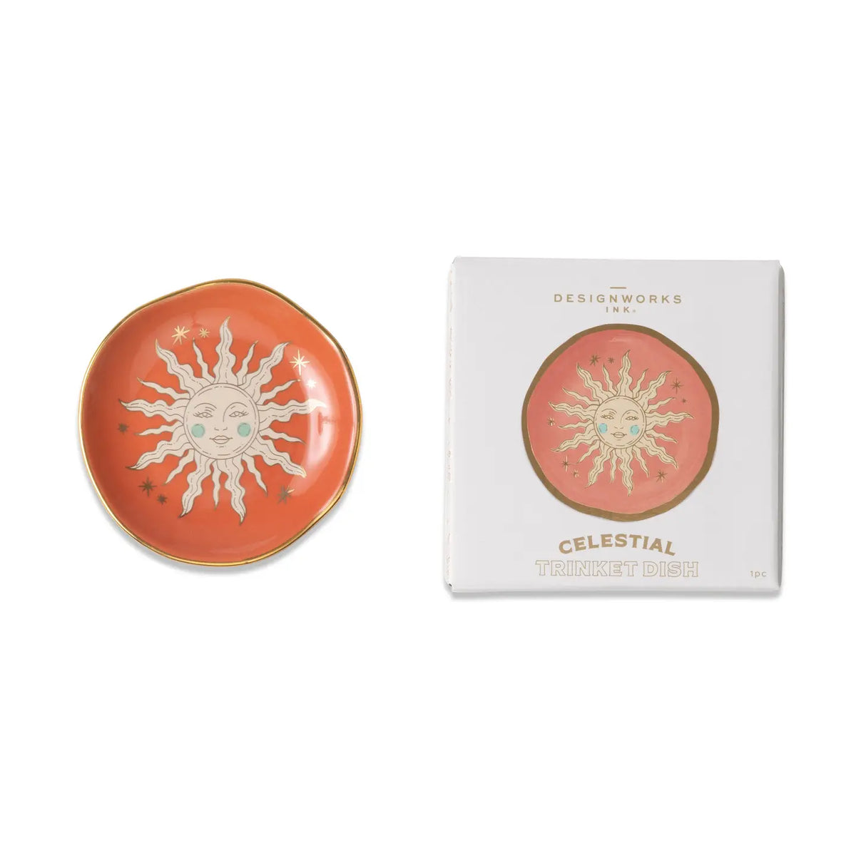 Celestial Trinket Dish, Terracotta Sun