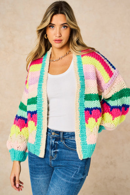 Hand Knitted Cardigan - Multicolour
