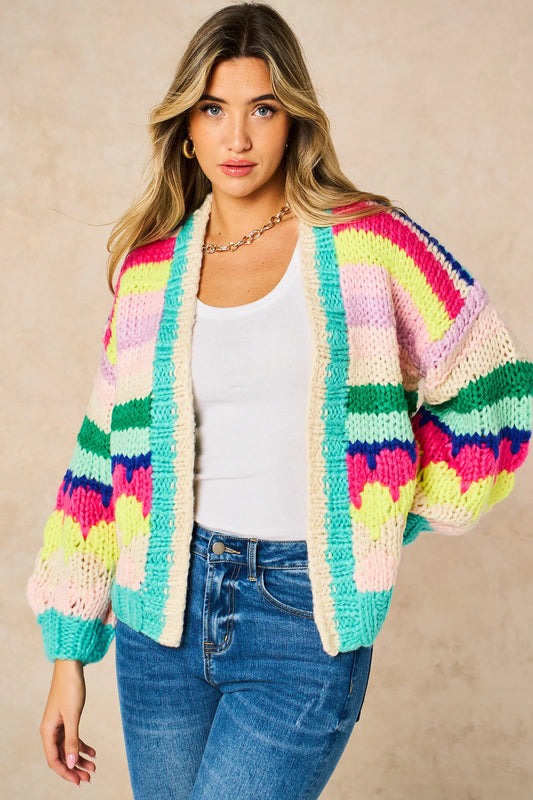 Hand Knitted Cardigan - Multicolour