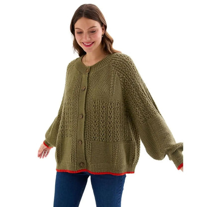 Cara & The Sky Brigit Cardigan, Khaki