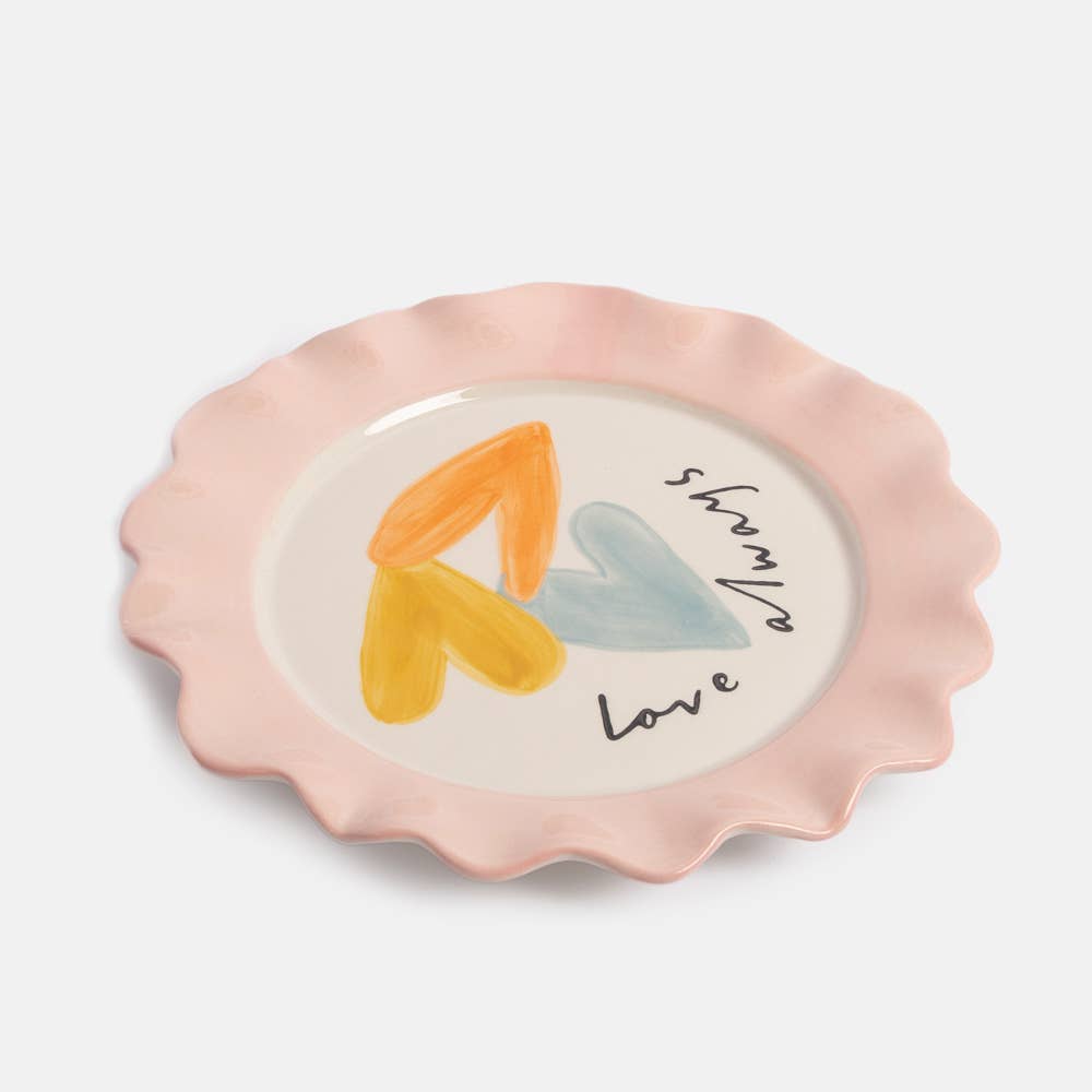 Love Always Overlapping Hearts Plate