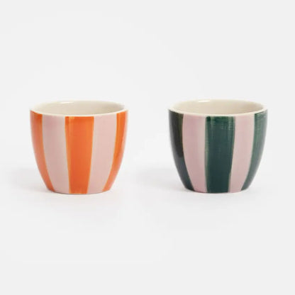 Caroline Gardner 2 Striped Egg Cups
