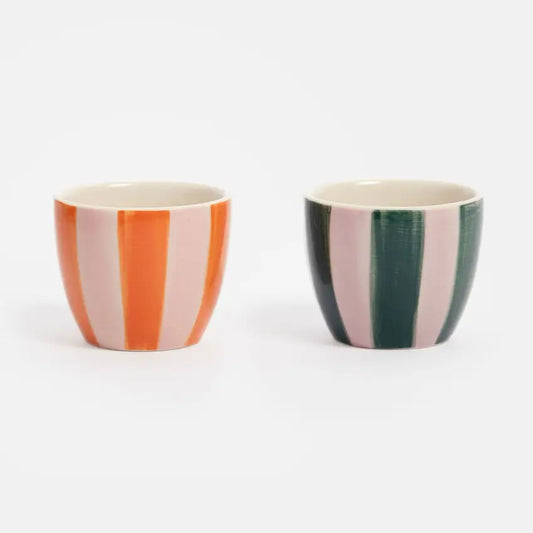 Caroline Gardner 2 Striped Egg Cups