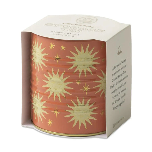 Celestial Storage Tin, Terracotta Sun