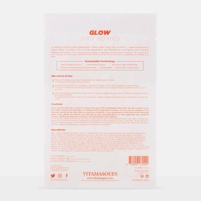 Glow Juicy Berries Biodegradable Face Sheet Mask