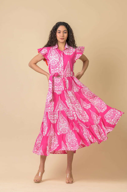 Longbeach Dress - Emperor Pink