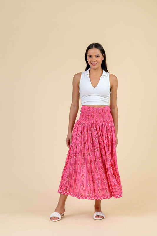 Arista Skirt - Pink Stripe