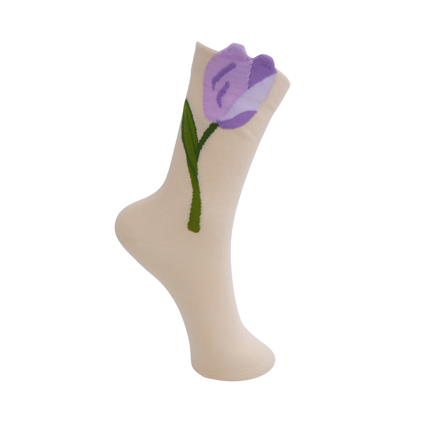 Francie Flower Socks - Beige