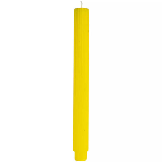 Scalloped Dinner Candle - Lemon