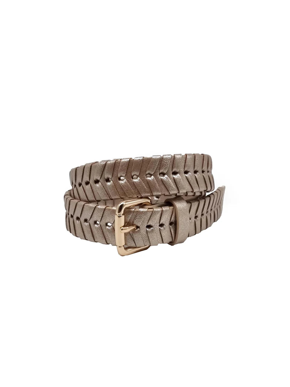 Bradley Woven Belt in Gold