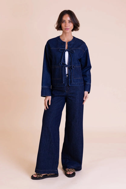 Dark Denim Wide Leg Jeans