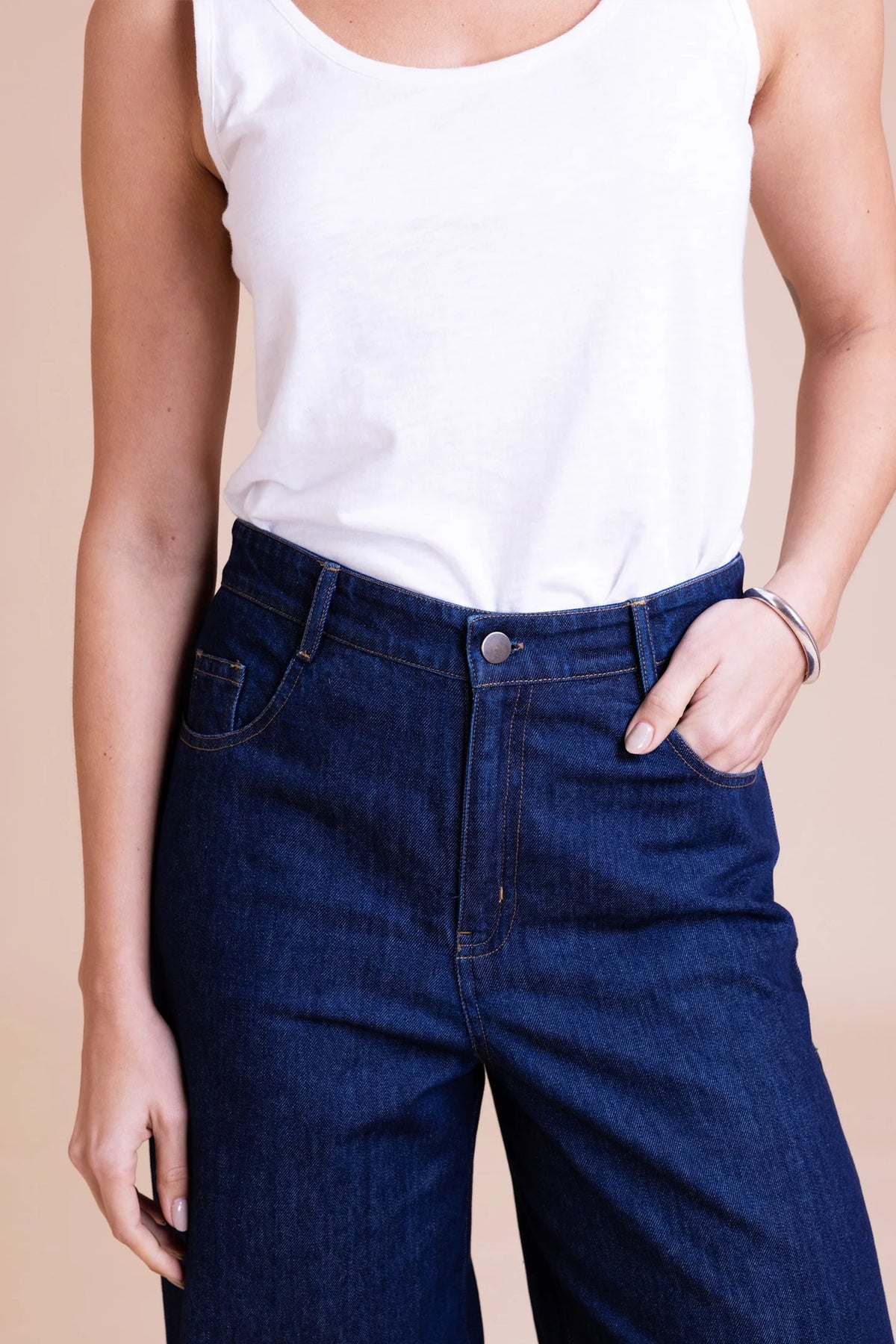 Dark Denim Wide Leg Jeans