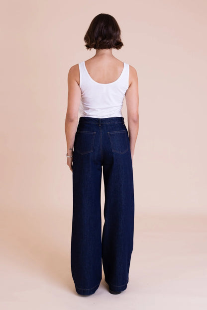 Dark Denim Wide Leg Jeans