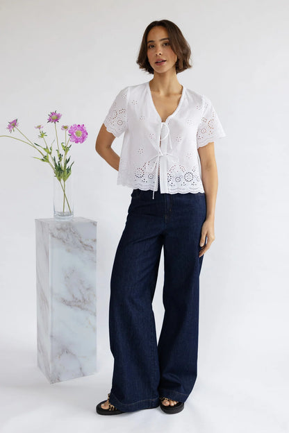 Dark Denim Wide Leg Jeans