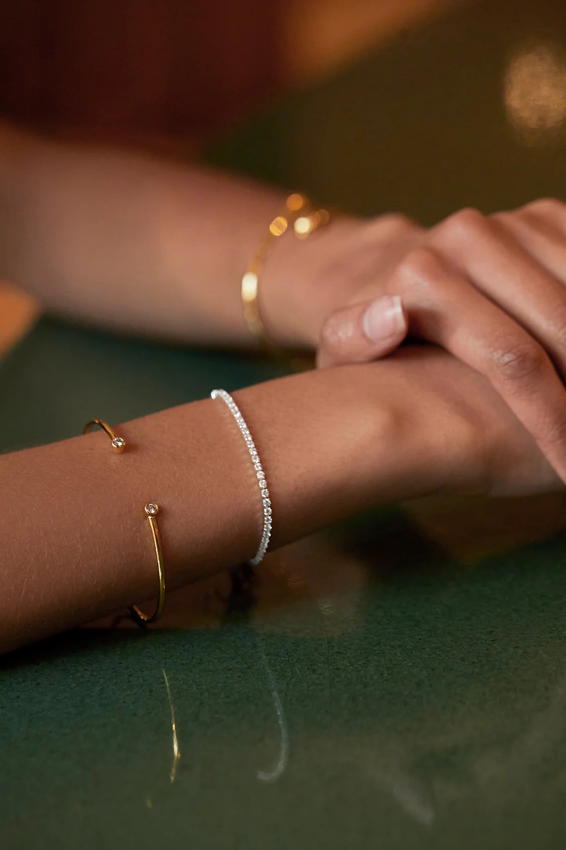 Fine Open Bangle - Gold