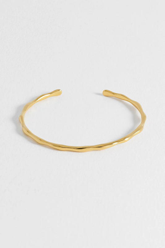 Open Molton Bangle - Gold Plated