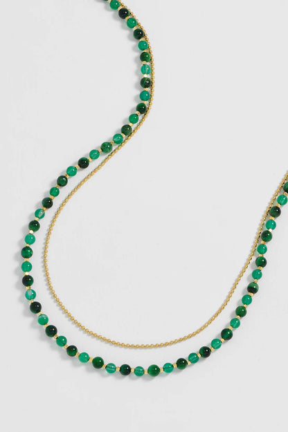 Green Cat Eye Double Necklace