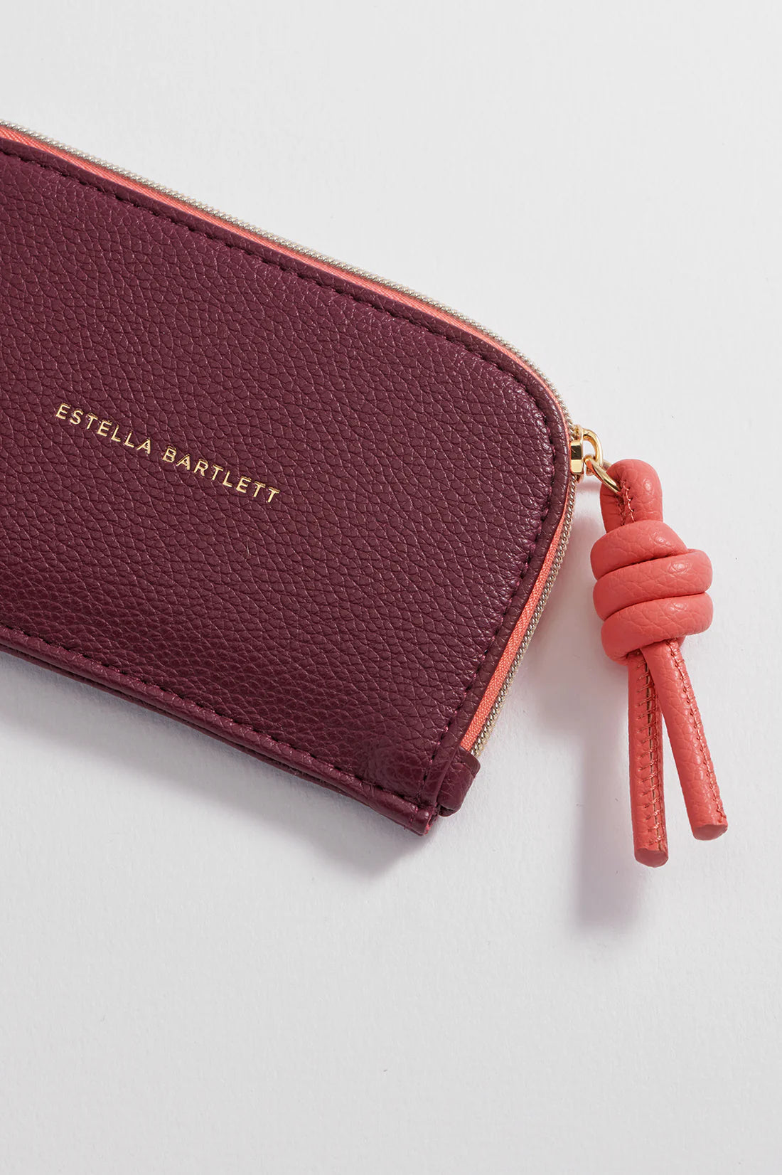 Knot Card Purse - Burgundy