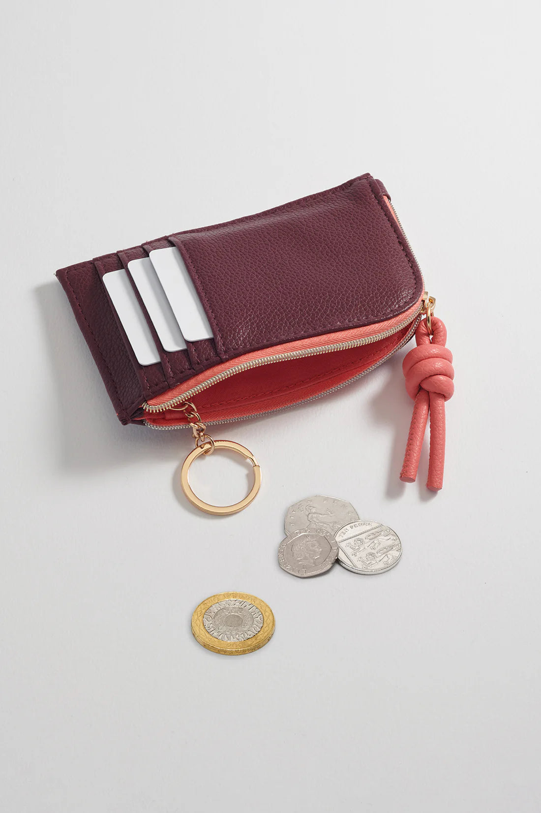 Knot Card Purse - Burgundy
