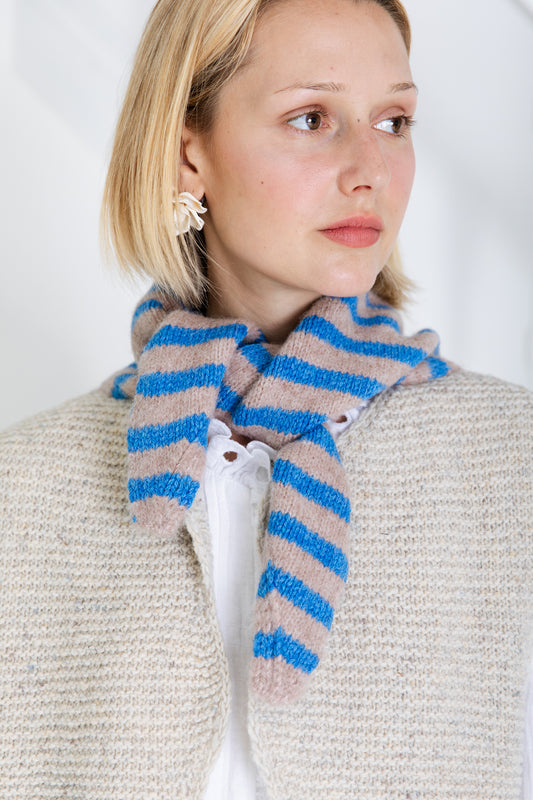 Elizabeth Triangle Scarf in Hassar Blue