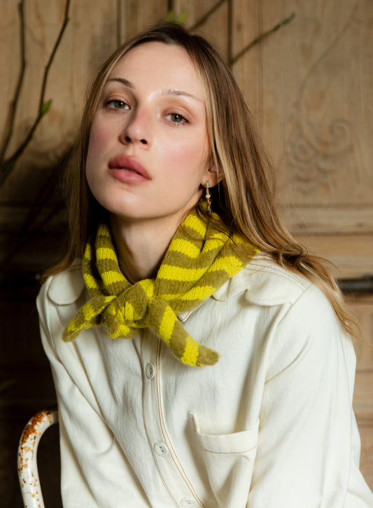 Elizabeth Triangle Scarf in Pine