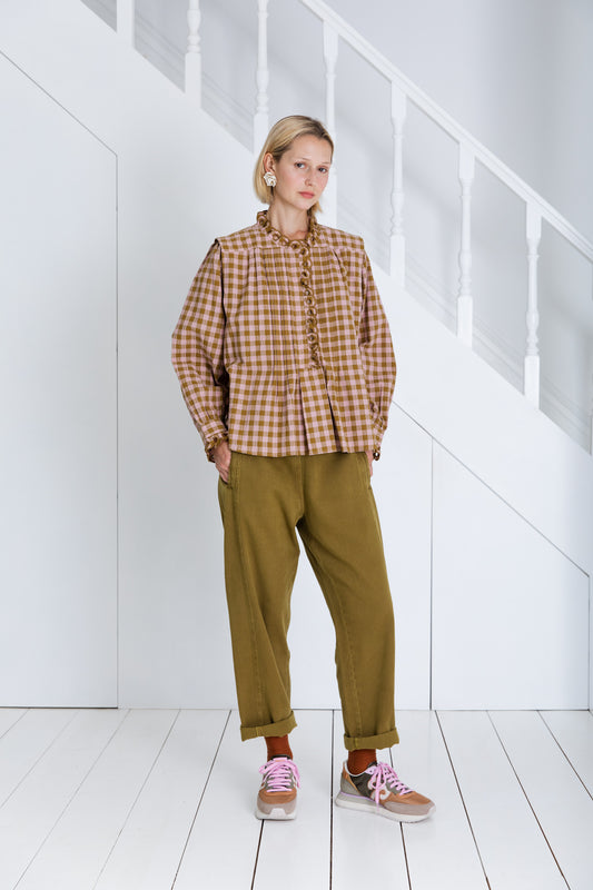 Etienne Shirt in Blush/Olive