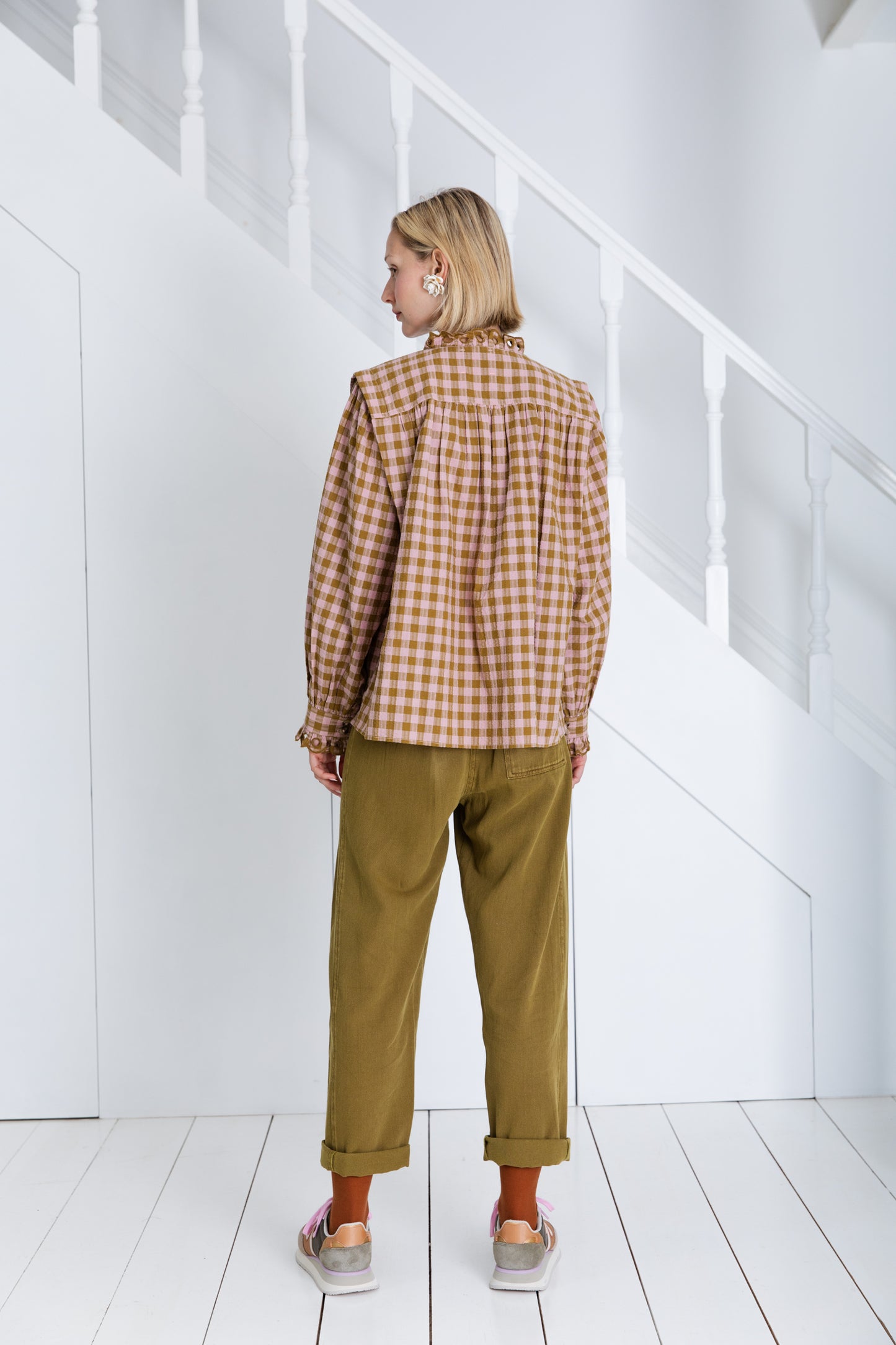 Etienne Shirt in Blush/Olive