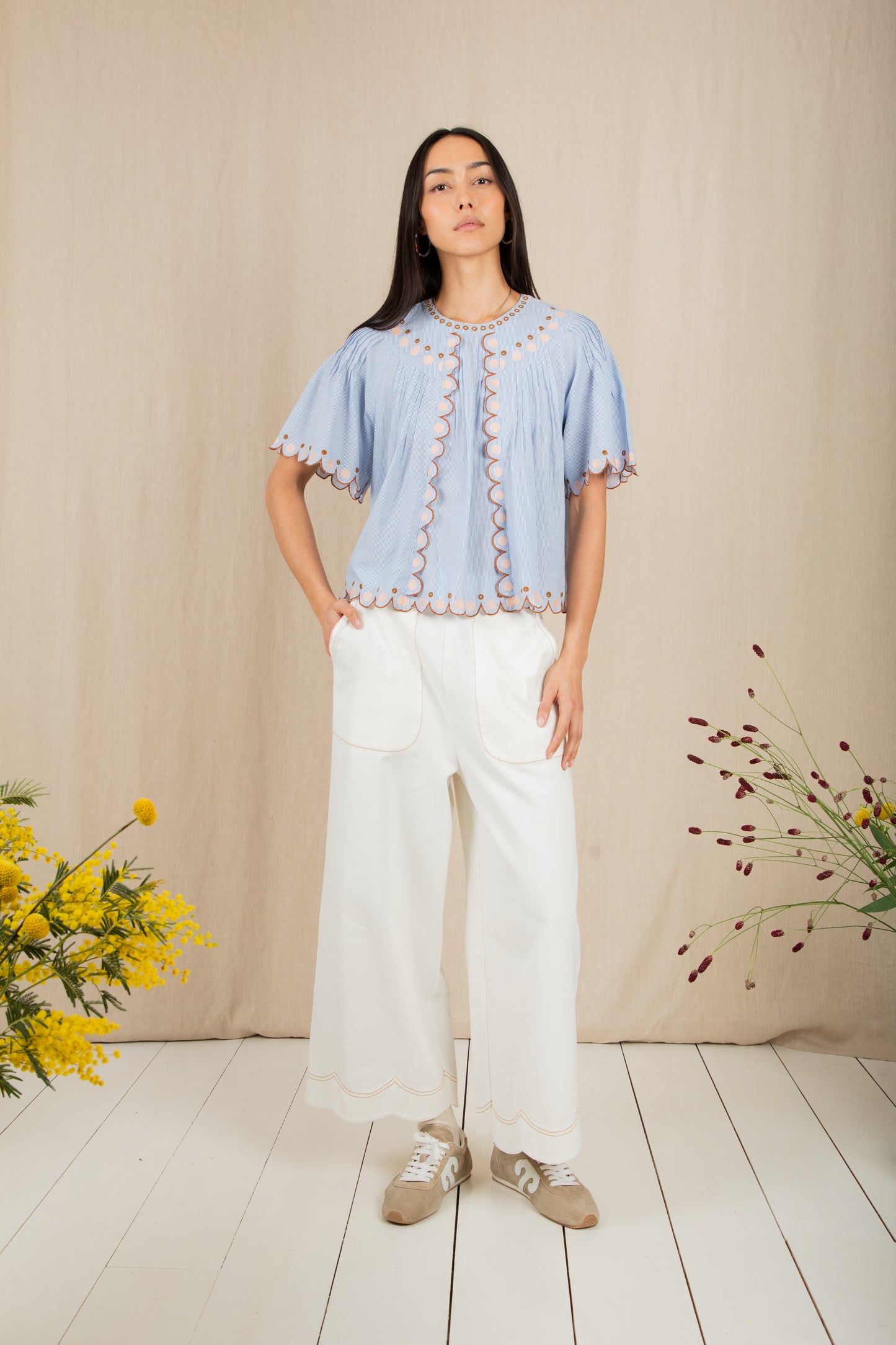 Flora Blouse in Blue