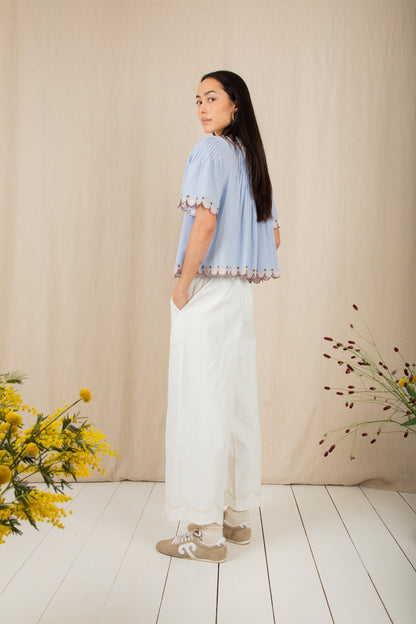 Flora Blouse in Blue