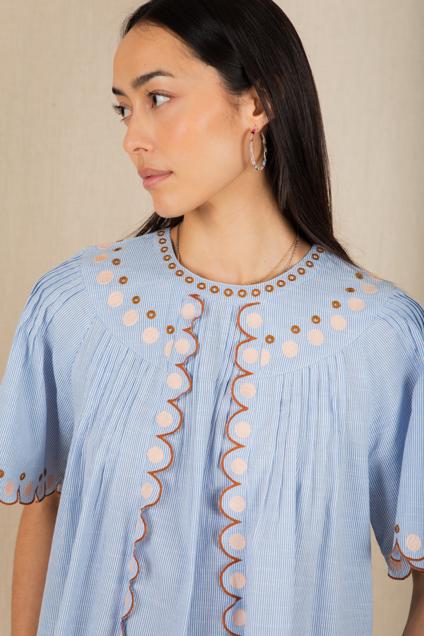 Flora Blouse in Blue