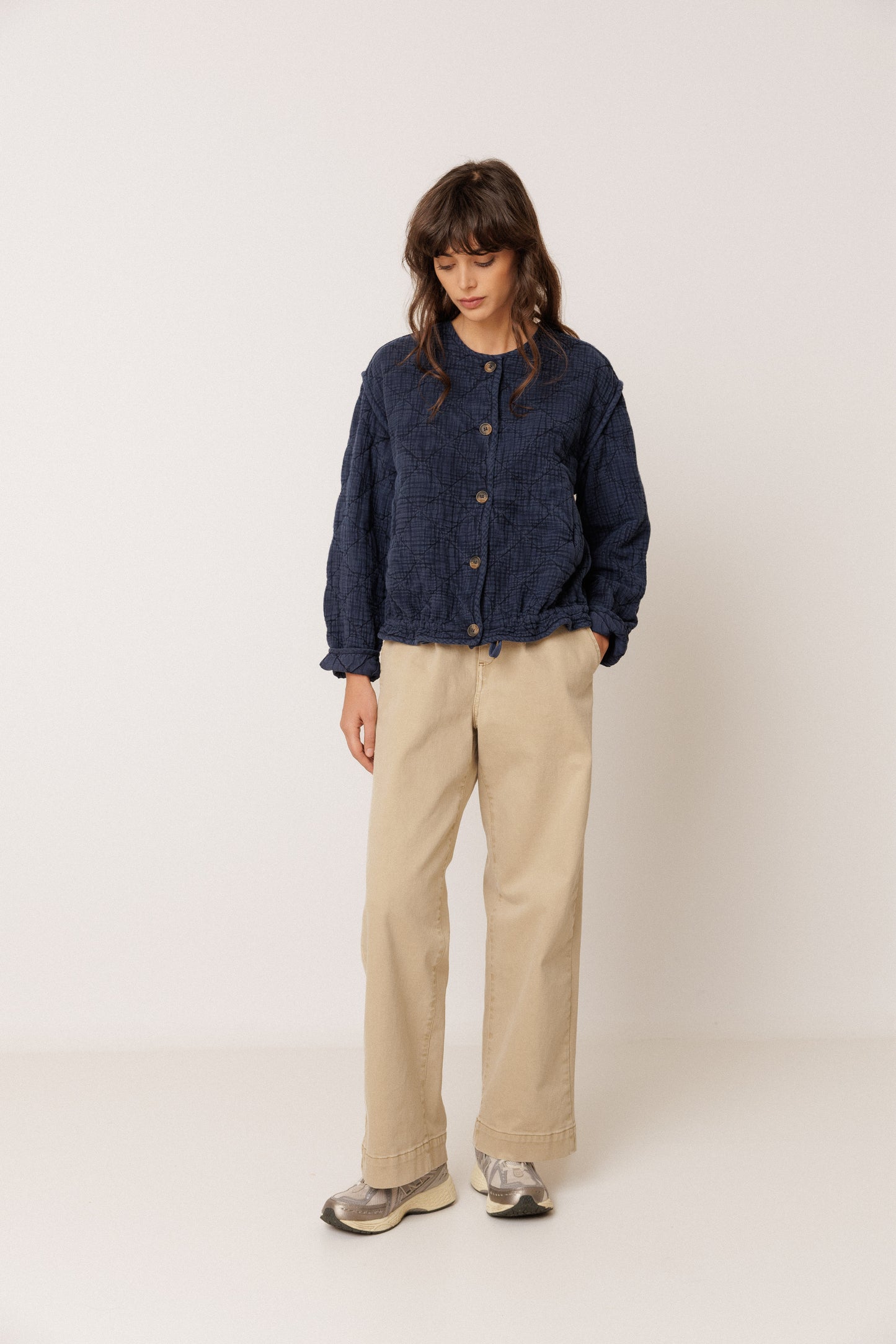 Indi & Cold Navy Quilted Jacket