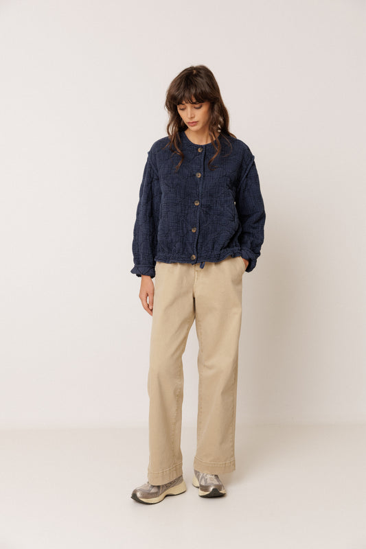 Indi & Cold Navy Quilted Jacket
