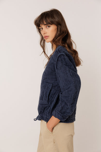 Indi & Cold Navy Quilted Jacket