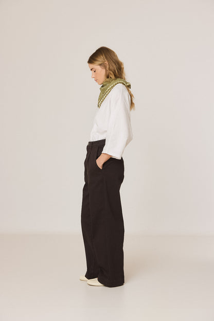 Indi & Cold Brown Wide Leg Trousers