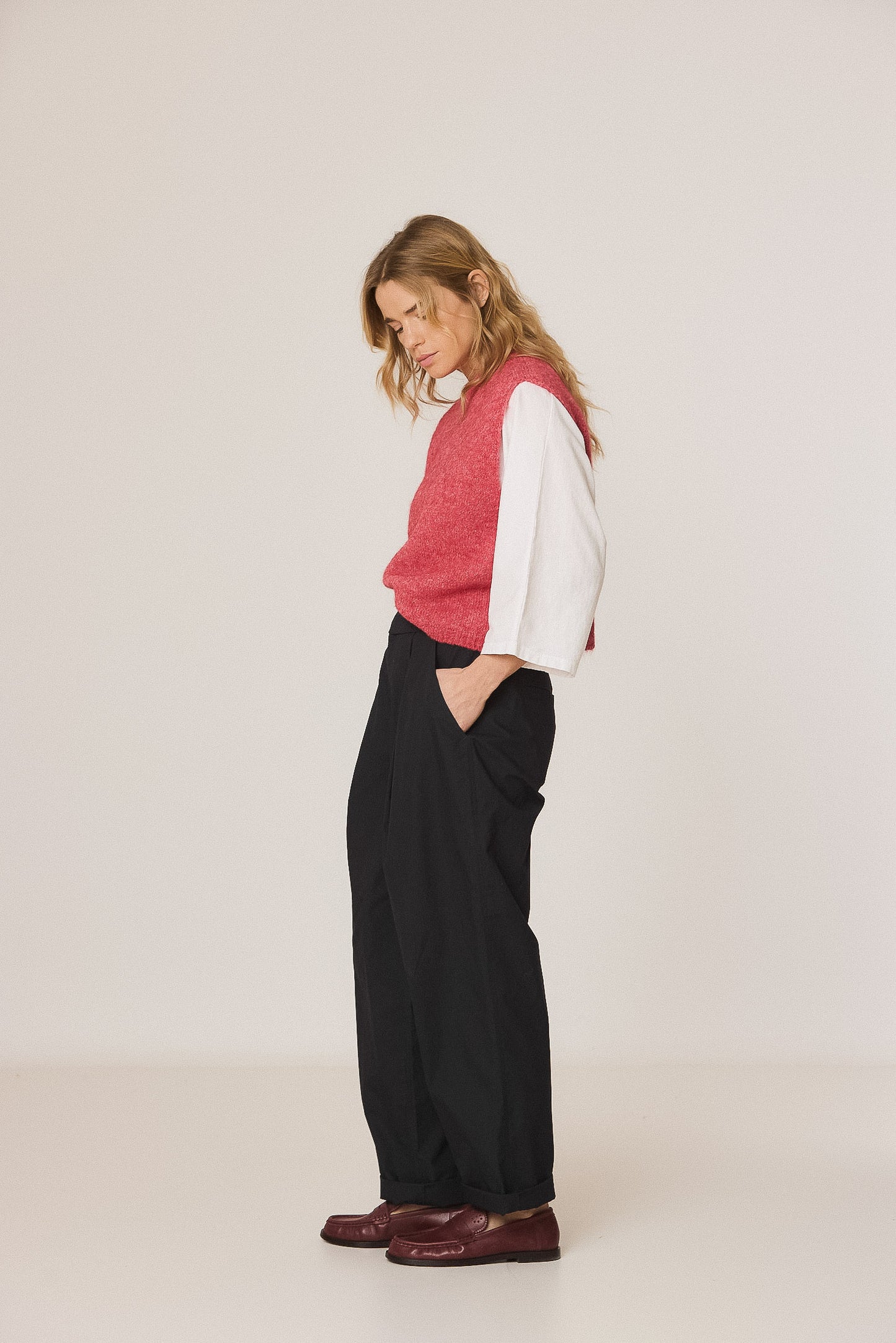 Indi & Cold Pink Sleeveless Jumper